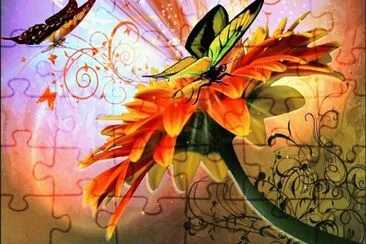 Flower and Butterflies