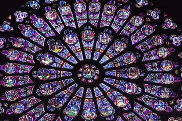 Stained Glass in Cathedral-Paris