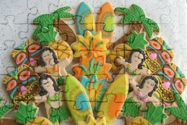 Luau party Cookies  Hawaii jigsaw puzzle