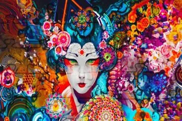 Oriental background art jigsaw puzzle