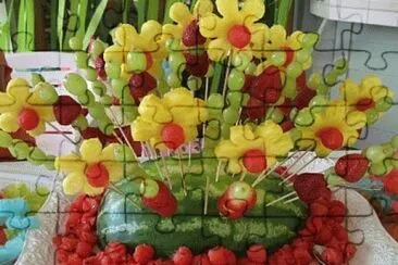 Hawaiian Luau party snacks jigsaw puzzle