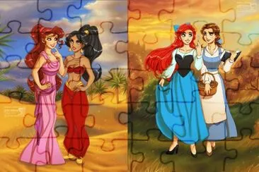Megara Jasmine Ariel Belle jigsaw puzzle