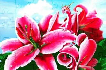 פאזל של Dragon Lilies