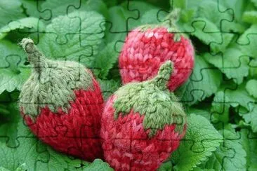 Knitting Strawberry jigsaw puzzle