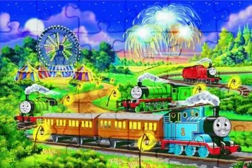 Heavy traffic on the railroad jigsaw puzzle