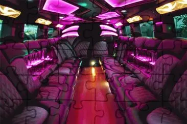 Interior of Purple Party Limosine jigsaw puzzle