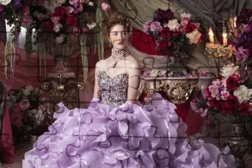 Gorgeous Lavender Ruffled Gown
