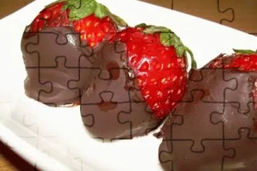 Unos fresones muy apetitosos jigsaw puzzle
