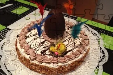 Una mona de pascua de chocolatee jigsaw puzzle