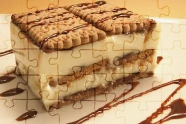 Una tarta de galletas que rica