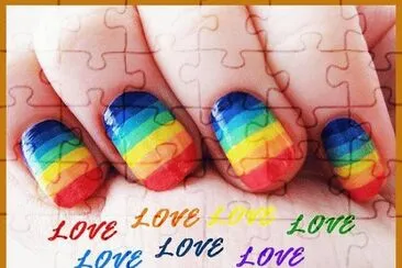 Unhas Arco Ãris jigsaw puzzle
