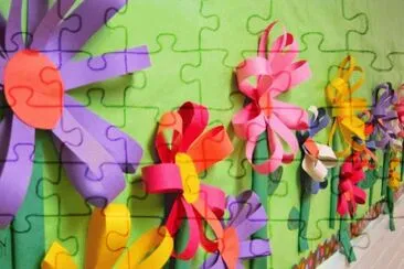 Paper Flowers made by Youngsters at School