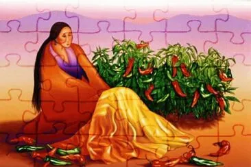 Chimayo Chilis  by R.C. Gorman  Navajo artist
