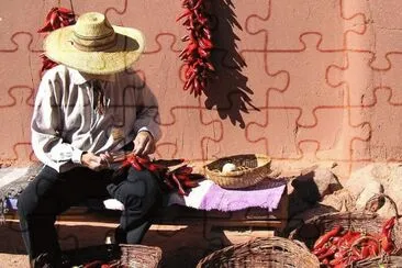 Selling Peppers  Santa Fe  USA