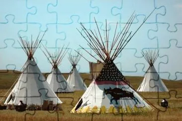 Indian Tepees at Fort Macleod  Alberta