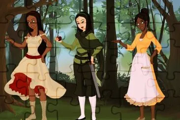 פאזל של Pocahontas Mulan Tiana