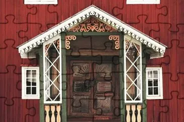 Entrace Swedish farming House  Halsingland jigsaw puzzle