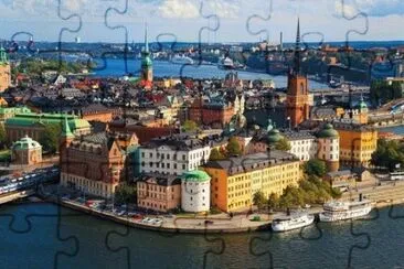 Stockholm one of the 14 Islands jigsaw puzzle