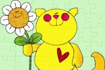 Gato e Flor