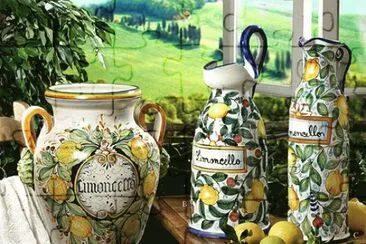 Limoncello Jars  Capri  Italy