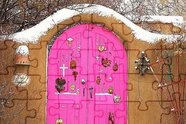 Door in Santa Fe  New Mexico