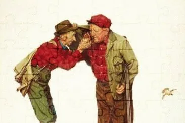 Two Old Men and Dog-Hunting jigsaw puzzle