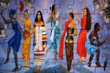 Various costumes of Suriname jigsaw puzzle