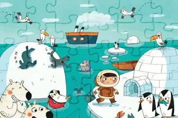Talk plate North  Pole jigsaw puzzle