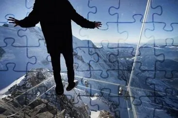 TELEFÃ‰RICO EN LOS ALPES. jigsaw puzzle