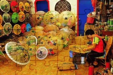 Umbrella Painting in Taiwan jigsaw puzzle