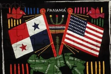 Mola with Panamaian and American Flags jigsaw puzzle