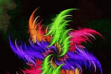 Feathers circle jigsaw puzzle