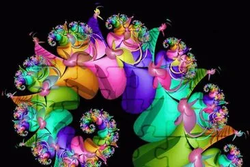Party fractal jigsaw puzzle
