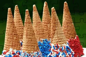 Patriotic Ice cream Cones for the 4th july  USA
