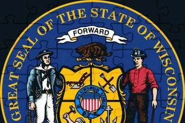 פאזל של Wisconsin State seal