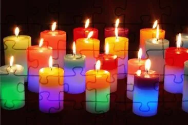 Velas coloridas jigsaw puzzle