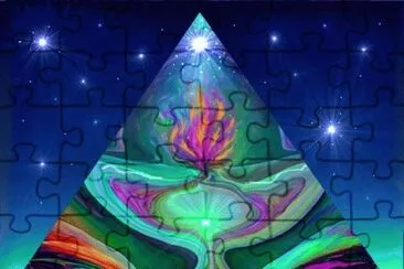 Pyramid Violet Flame Art