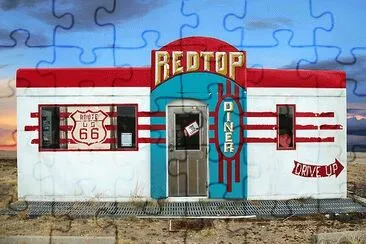 Red Top Diner on Route 66  Edgewood  New Mexico jigsaw puzzle
