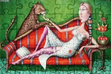 Lady on the Bench  South African painting