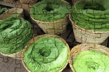 Betel leaves at the market Myanmar jigsaw puzzle