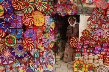 Habesha Basket shop in Ethiopia jigsaw puzzle