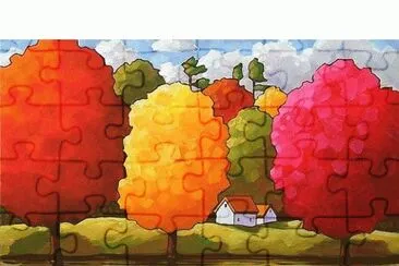 Colorful landscape by Cathy Horvath
