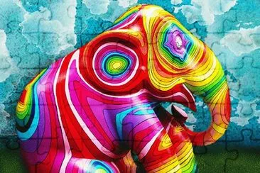Colorful Elephant art