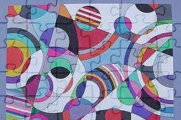 Abstract in circles and straight lines jigsaw puzzle