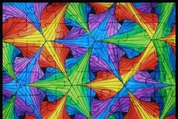 Rainbow Zentangle