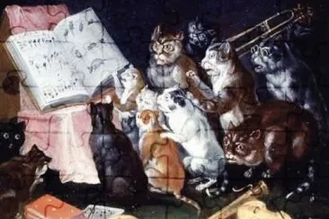 gatti a lezione di musica jigsaw puzzle
