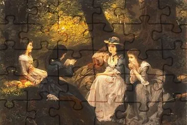פאזל של Wilhelm Amberg Vorlesung aus Goethes Werther