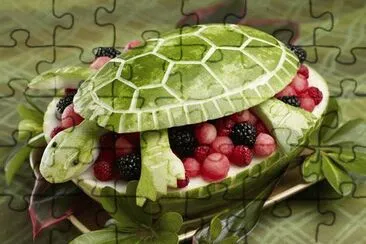 Artistic Turtle fruit bowl jigsaw puzzle
