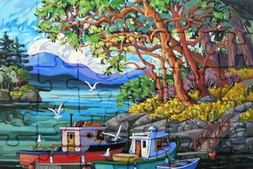 Art by Grete Guzek  Canada jigsaw puzzle