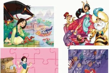פאזל של Mulan Jasmine SnowWhite Ariel